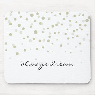 Gold Confetti Dream Mousepad