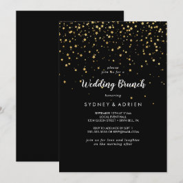 Gold Confetti | Einladung zum Black Wedding Brunch