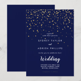 Gold Confetti | Einladung zur informellen Hochzeit