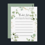 Gold Confetti Eucalyptus Foliage Bucket List Cards Postkarte<br><div class="desc">Diese Eimerkarten aus goldenem Konfetti Eukalyptus blättern perfekt für einen rustikalen Hochzeitsempfang oder Brautparty. Das Design zeichnet sich durch Aquarell Eukalyptus grünes Blattwerk mit goldenen Konfetti aus. Das Schild der Schaufelliste wird separat verkauft.</div>