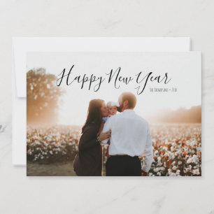 Gold Confetti Frohes neues Jahr Foto-Karte Feiertagskarte