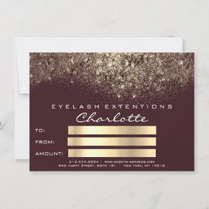 Gold Confetti Glitzer Burgundy Zertifikat Geschenk