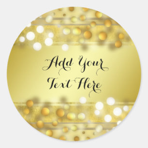 Gold Confetti Glitzer Foil Imitate für den klassis Runder Aufkleber