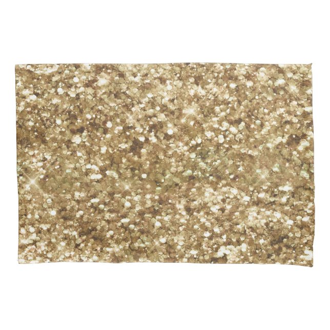 Gold Confetti Glitzer Kissenbezug (Vorderseite)