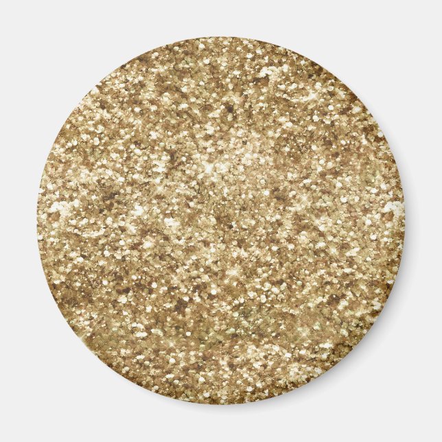 Gold Confetti Glitzer Magnet (Vorne)