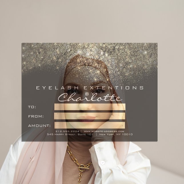 Gold Confetti Glitzer Schwarz-weißes Zeugnisgesche (Gold Confetti Glitter Black White Certificate Gift)