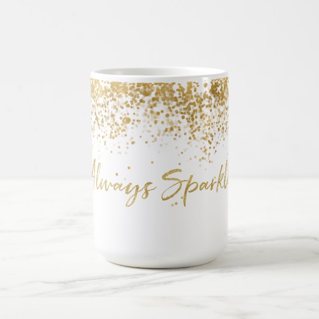 Gold Confetti Glitzy Sparkle Kaffeetasse (Mittel)