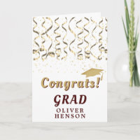 Gold Confetti Glückwunschs Grad Abschluss