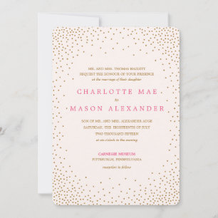 GOLD CONFETTI Hochzeit Einladung