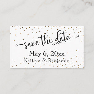 Gold Confetti Hochzeitsdetails Beilage Visitenkarte