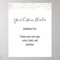 Gold Confetti Lässig machen Sie selbst festliches