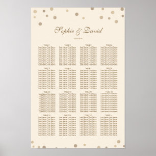 Gold Confetti Liebe Champagne Wedding Poster