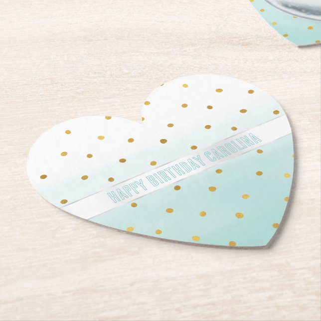 Gold Confetti Mini Watercolor Untersetzer (angewinkelt)