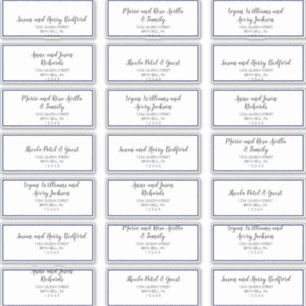 Gold Confetti   Navy Wedding Guest Address Labels