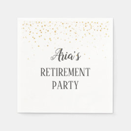 Gold Confetti Pensioni Party Napkins Serviette