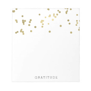 Gold Confetti Personalisiert Notizblock
