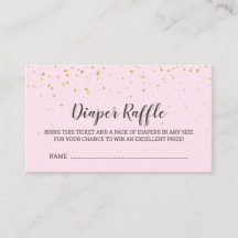 Gold Confetti Pink Babydusche Windelwindeln