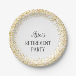 Gold Confetti Rentirement Party Teller