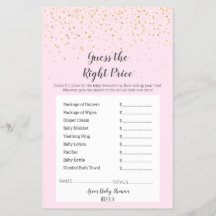 Gold Confetti rosa DuscheDer richtige Preis