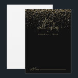 Gold Confetti Script Wedding Well wünscht Hinweiskarte<br><div class="desc">Diese goldene Konfetti Hochzeit auch Wünsche Ratschlag Karte ist perfekt für eine rustikale Hochzeit. Das schlichte und elegante Design besticht durch glänzende Goldkonfetti in Verbindung mit einer stilvollen Schrift-Typografie. Diese Karten sind ideal für Hochzeiten, Brautparty, Babydusche, Graduiertenfest u.v.m. Personalisieren Sie die Karten mit den Namen der Braut und Bräutigam, den...</div>