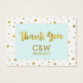 Gold Confetti Sky Blue Gastgeschenk Hochzeit Tags