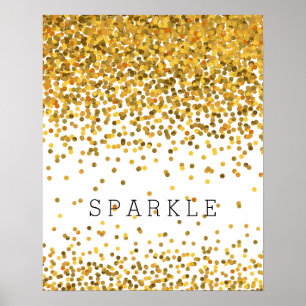 Gold Confetti Sparkle Poster