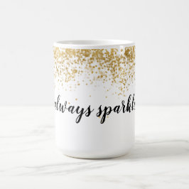 Gold Confetti Sparkle Tasse