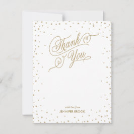 Gold Confetti Stars Dankeschön Karte
