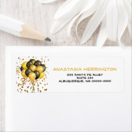 Gold Confetti Streamers Ballon Bundle Festive