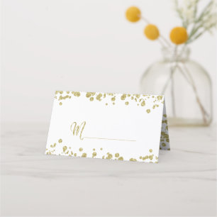 Gold Confetti Tischname Platzkarte