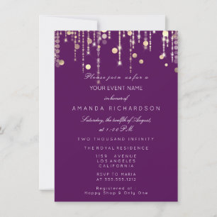 Gold Confetti Tropfen Birthday Bridal Pink Marsala Einladung