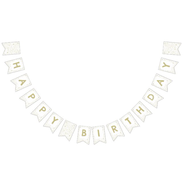 Gold Confetti Wasserfarben Dots Jagdflagge Wimpelkette (Alle)