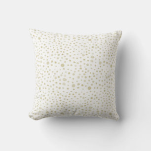 Gold Confetti Wasserfarben Dots Throw Kissen