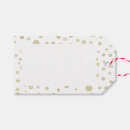 Gold Confetti Watercolor Dots Geschenk Tag Geschenkanhänger