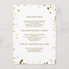 Gold Confetti Wedding Details - Informationen Begleitkarte