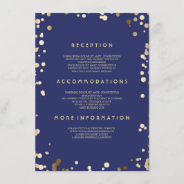 Gold Confetti Wedding Details - Informationen Begleitkarte