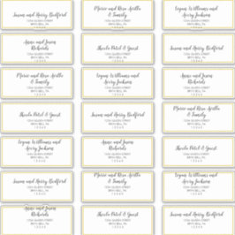 Gold Confetti Wedding Guest Address Labels