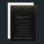 Gold Confetti Wedding Kissing Menu Game Card<br><div class="desc">Diese goldene Konfetti-Hochzeitskissingkarte ist perfekt für einen rustikalen Hochzeitsempfang. Das schlichte und elegante Design besticht durch glänzende Goldkonfetti in Verbindung mit einer stilvollen Schrift-Typografie.</div>