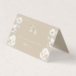 Gold Coquette Bow Floral Wedding Tischnummer