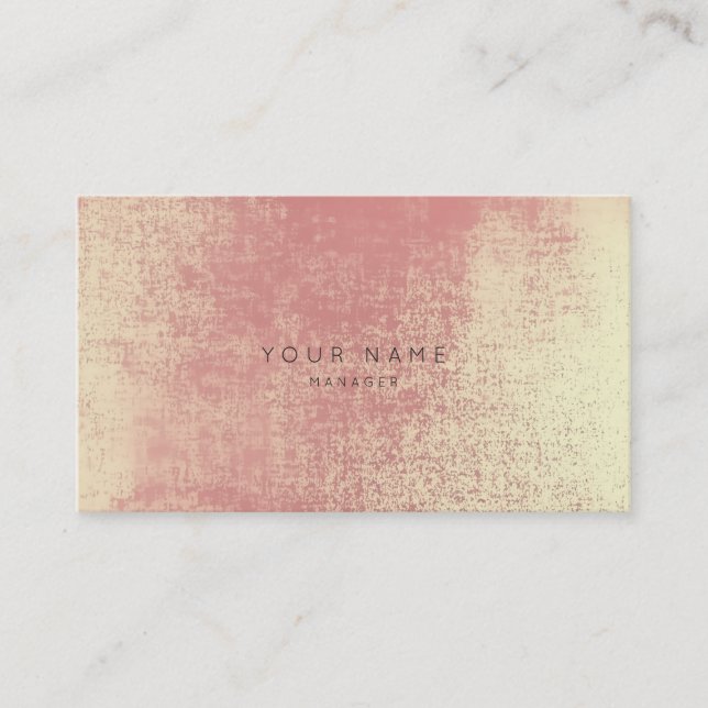 Gold Coral Peach Ombre Glass Vip Ernennung Terminkarte (Vorderseite)