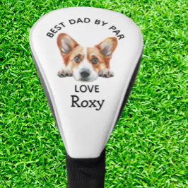 Gold Corgi Peeking Puppy individueller Golf Head C Headcover