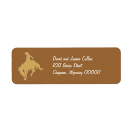 Gold Cowboy Bucking Horse