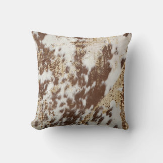 Gold Cowhide Kissen