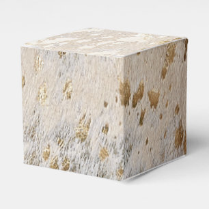 Gold Cowhide Print Metallic Geschenkschachtel