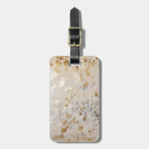 Gold Cowhide Print Metallic iPhone Case