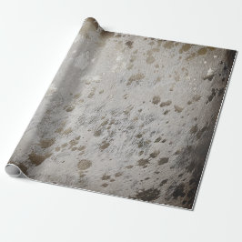 Gold Cowhide Print Metallic Packpapier