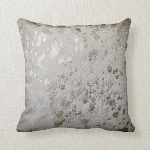 Gold Cowhide Print Metallic Scatter-Kissen Kissen