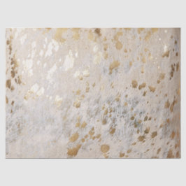 Gold Cowhide Print Metallic Seidenpapier