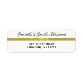 Gold & Cream Address Label-Kalligrafie