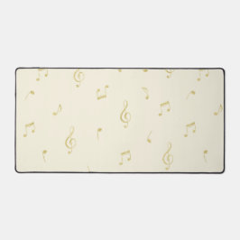 Gold Cream Music Notes Schreibtischunterlage
